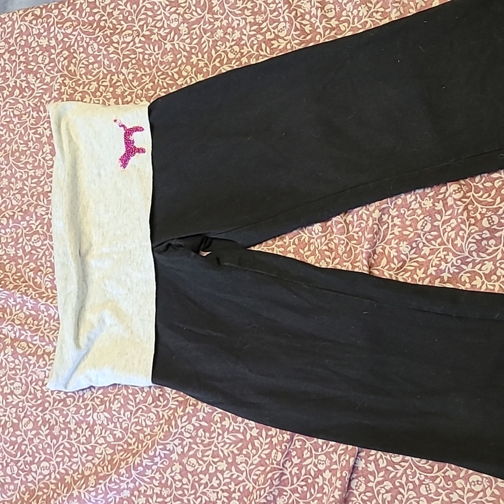 Victoria's secret pink yoga fold over top pants size SP.